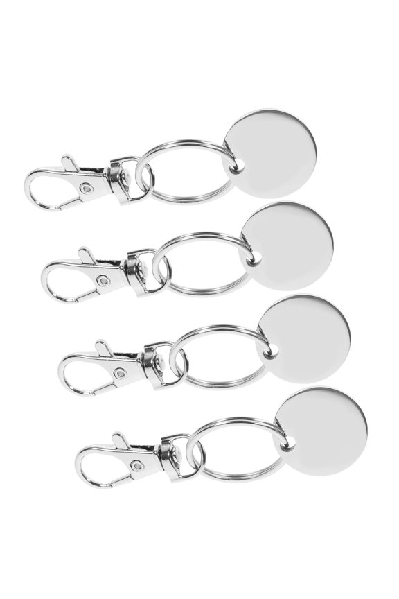 4-Pack Zinc Alloy Portable Shopping Token Key with Smooth for Easy Carry and Convenience