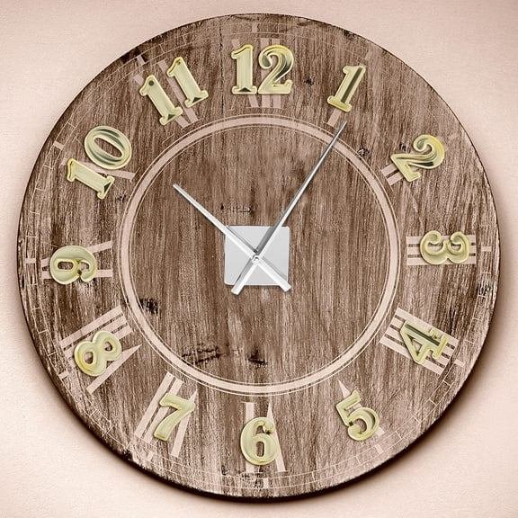 Healifty 4Set Clock Faces for Crafts with Golden Arabic Numerals and Hands Replacement Set