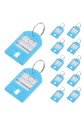 Portable Sky-Blue Key Identifiers with Covers for Organizing 50Pcs