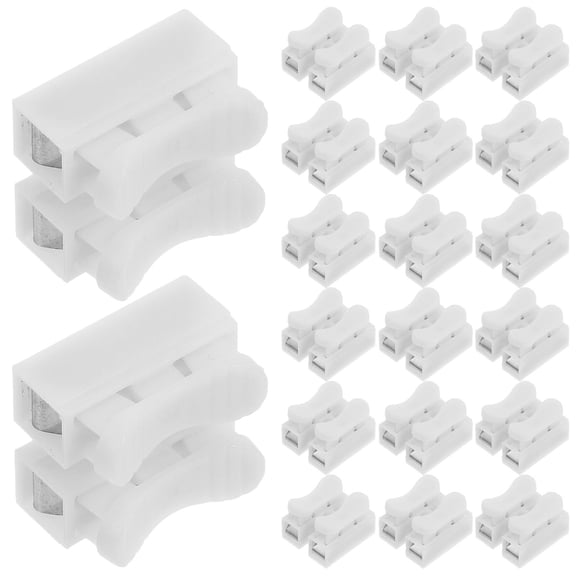 Healifty 55Pcs Wire Connectors Crimp White Terminal Block for Durable Cable Connections