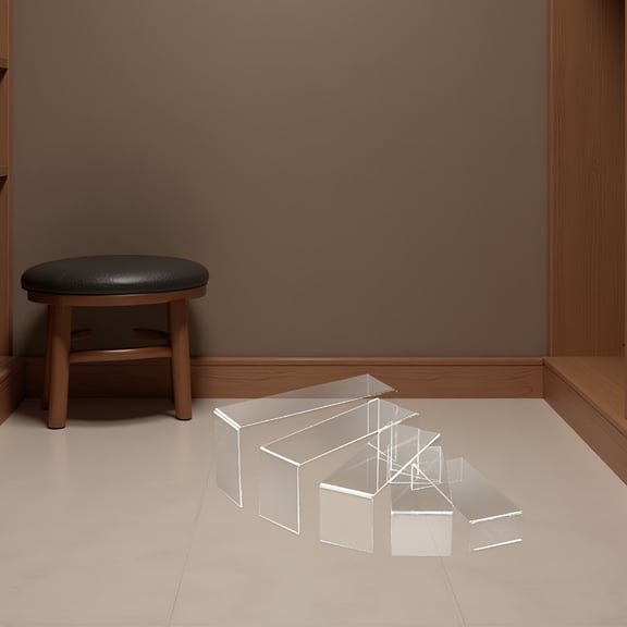 Healifty 5Pcs Acrylic U Shape Shoe Rack White Display Stand for Shoe Store and Shop Window Use