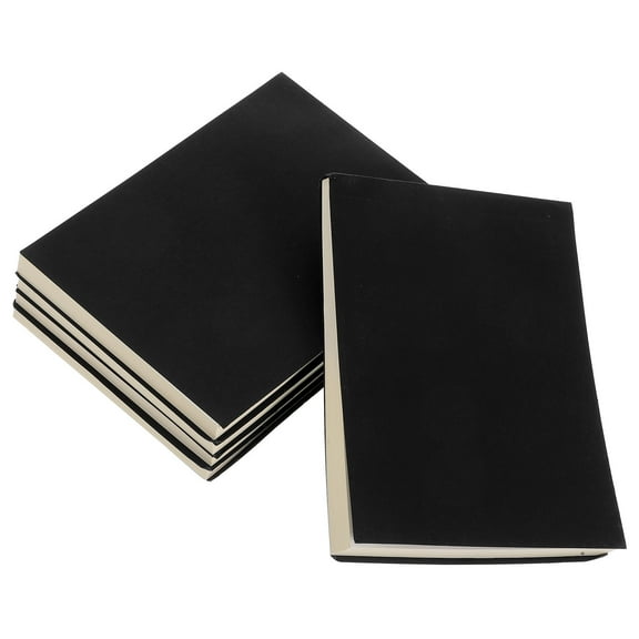 Healifty Blank Note Pads Mini Notepads Black Paper 5Pcs for Message Writing
