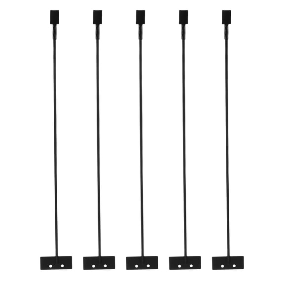 Healifty 5Pcs Decorative Wall Clock Hanging Bar Black Metal Rod for Pendulum Support and Mechanism Repair