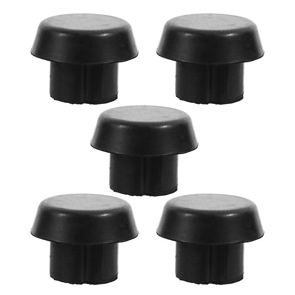 Healifty 5Pcs Durable Black Billiard Cue Tail Covers Pool Accessories for Balanced Cue Stick Performance