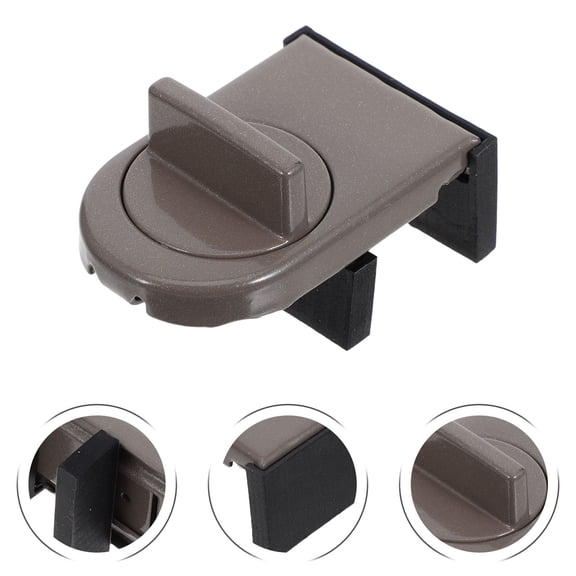 Healifty 5Pcs Plated Silver Sliding Window Lock Latches for Secure Horizontal Glass Window Fastening