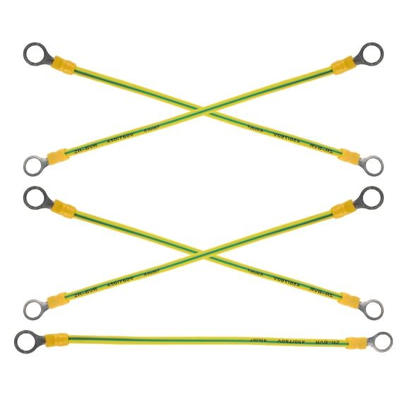 Healifty 5Pcs Assorted Color Copper Ground Straps for Automotive Use Featuring Durable Material and Safety