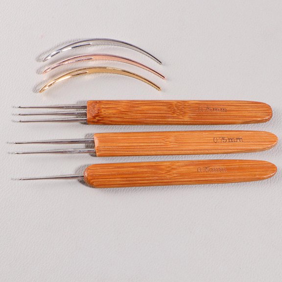 Healifty 6Pcs Dreadlocks Accessory Kit with Crochet Hooks and Hairpins for Hair Decoration Chocolate