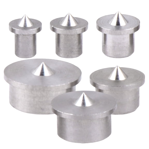 Healifty 6Pcs Wood Dowel Center Set Plated Silver Precise Tenon Center Pins for Woodworking Drill Marking Alignment