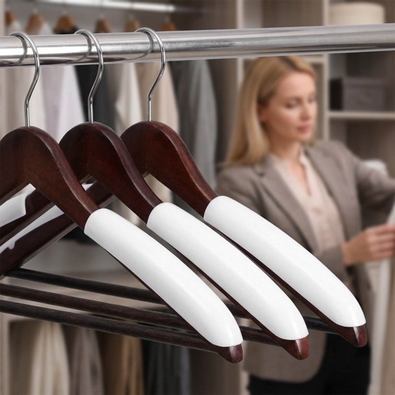 Healifty 8Pcs White Hanger Shoulder Support Cushions for Clothes with Easy Attachment and Removal Design