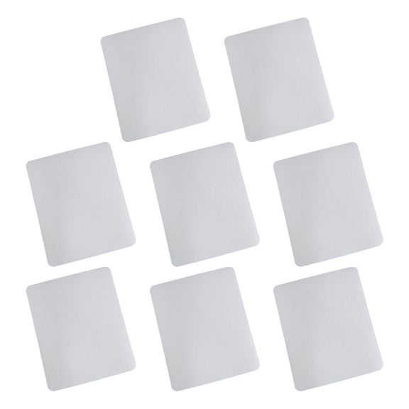 Healifty 8Pcs Blank Mouse Mat White Fabric Surface Perfect for DIY Heat Transfer Printing