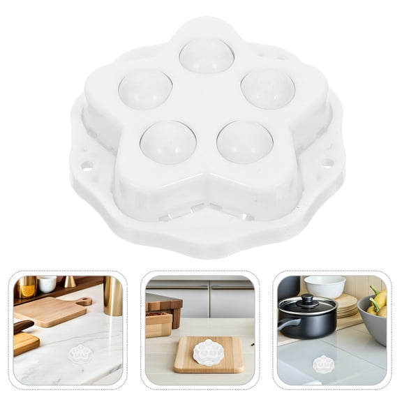 Healifty 8Pcs White Self Adhesive Appliance Sliders with 360 Degree Swivel for Furniture