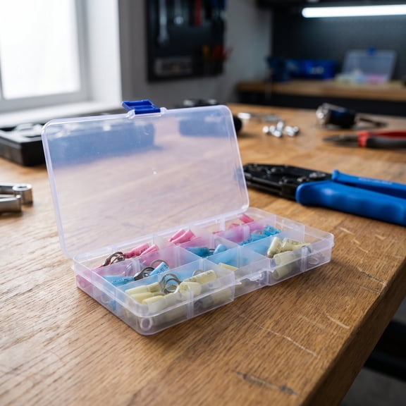 Healifty 90Pcs Heat Shrink Eyelet Connectors Assortment for Car Wiring and Electrical Harnesses