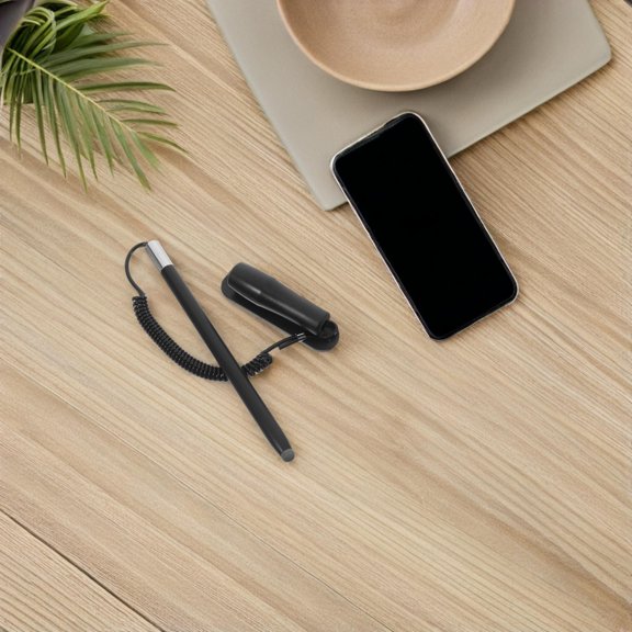 Healifty Black Multifunctional Spring Pen with Soft Tip for Writing on Screens