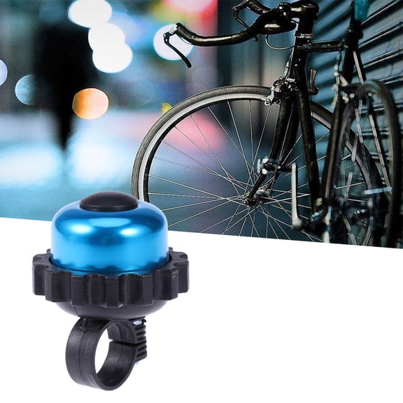 Healifty Aluminium Alloy Bike Bell Blue with Brass Dome and Plastic Base for Durable Use