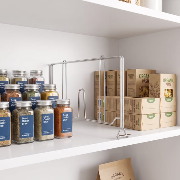 Healifty Plated Silver Metal Shelf Dividers, Aluminum Alloy, for Home and Closet Organization
