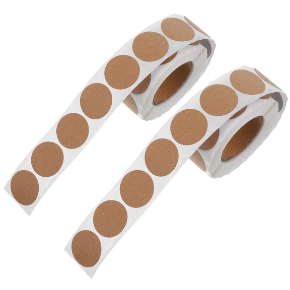 Healifty Versatile Brown Round Paper Stickers for Baking, Business, and DIY Decoration