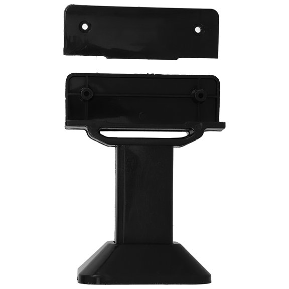 Healifty Bathroom Partition Support Foot Black Plastic Adjustable Stable Bracket for Public Restroom Use