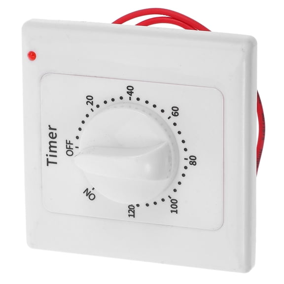 Healifty Bathroom Timer Switch White Durable ABS Wall Mount for Fan and Light Control At Home
