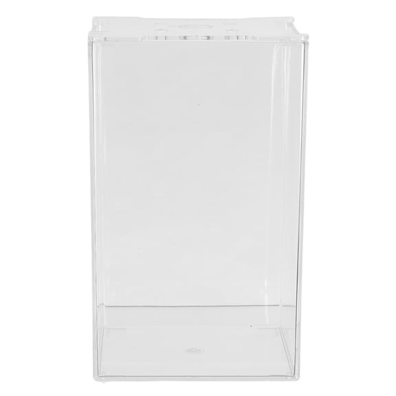 Healifty Betta Tank Box Transparent Acrylic Small Fish Bowl Home Decoration 1Pcs
