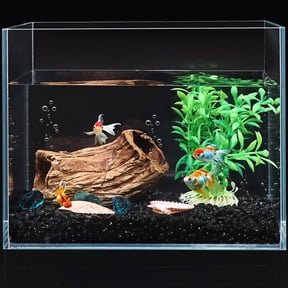 Healifty Black Glass River Rock Aquarium Sand, 1 Bag Round Decorative Gravel for Home and Fish Decoration