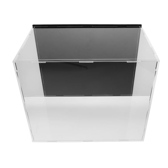 Healifty Black Base Cap Dustproof Display Case with Clear Acrylic Signed Hat Holder