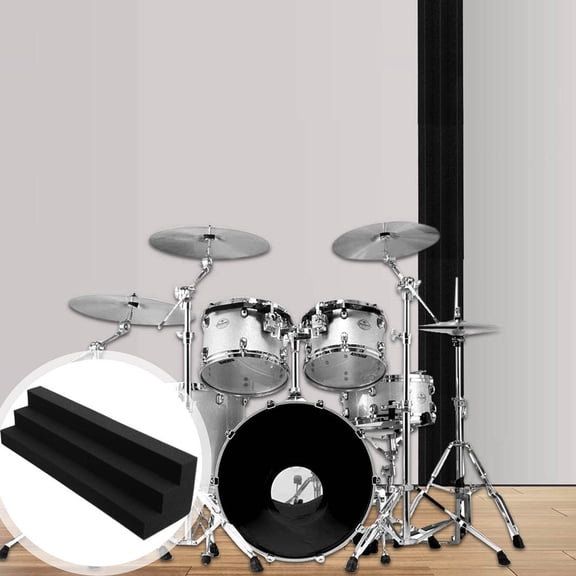 Healifty Black Corner Trapezoidal Sound Absorbing Tile for Studio Noise Reduction