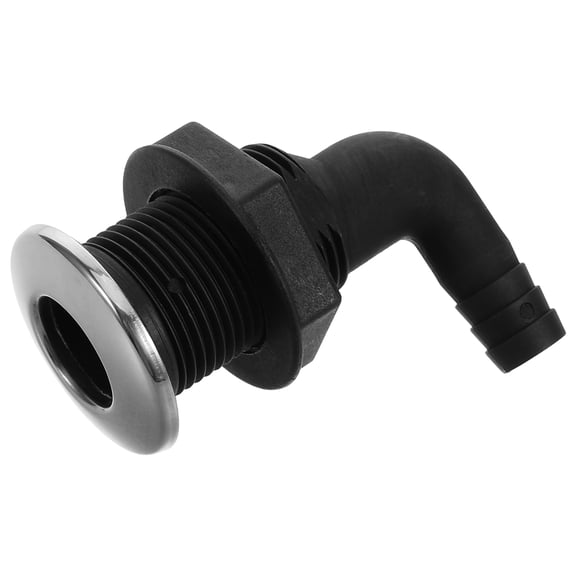 Healifty Marine Drain Fitting Black Boat Scupper Valve Durable Waterproof Seal for Hull and Deck