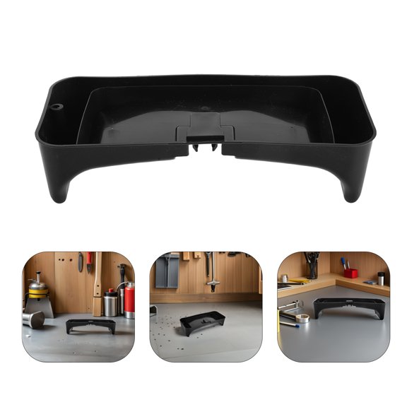 Healifty Black Plastic Fridge Defrost Drain Pan Compatible with Major Refrigerator Brands for Home Use