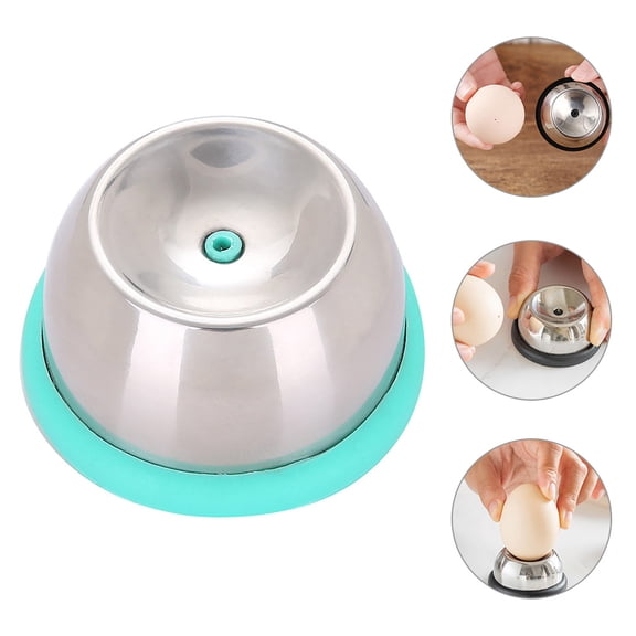 Healifty Metal Egg Piercer for Kitchen Use Blue with Non Slip Base Eggshell Punching Tool