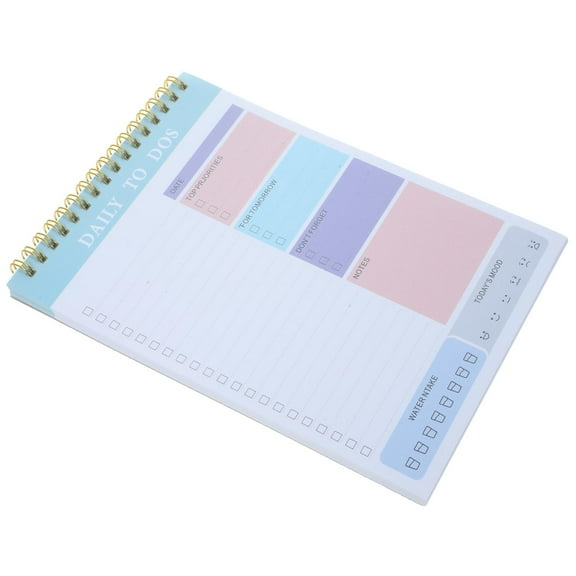Healifty Blue Tear Off Daily Desk Notepad Paper Material for Grocery List and Schedule Planning