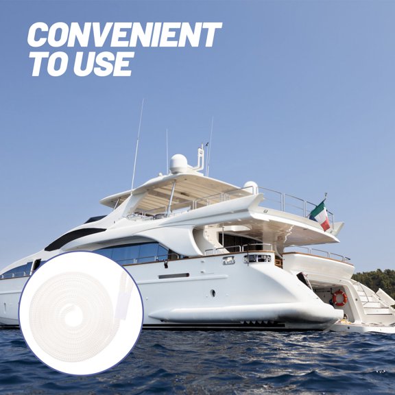 Healifty Boat Rope White PP Material Marine Rope for Protective Boat Rail Line