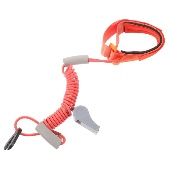 Healifty Boat Engine Safety Kill Switch Lanyard with Whistle, Red Tpu