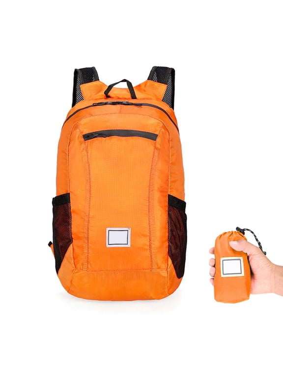 Durable Foldable Orange Backpack for Hiking, Cycling, and Hunting