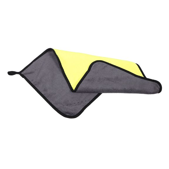 Healifty Car Drying Towel Light Yellow Microfiber Cloth High Absorbency Soft Lint Free Fabric