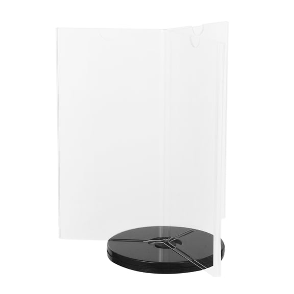 Healifty Clear Acrylic Desktop Menu Stand with Vertical Multi Side Rotating Sign Holder
