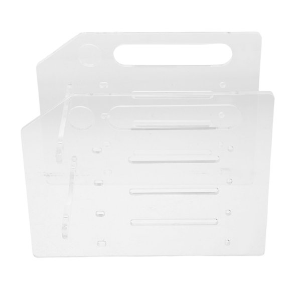 Healifty Clear Acrylic Hard Drive Enclosure Rack with Compact Stackable Design and Easy Assembly