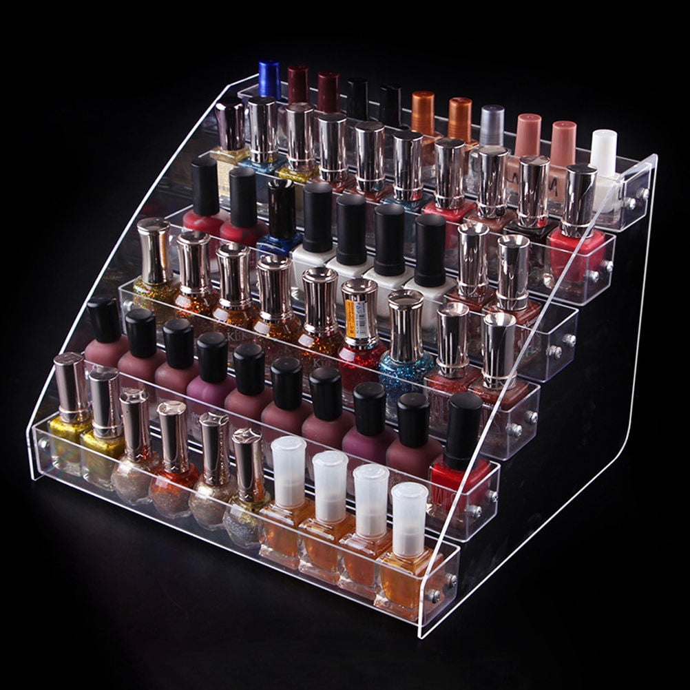 Healifty Clear Multi-Layer Nail Polish Organizer Rack with and Sturdy ...