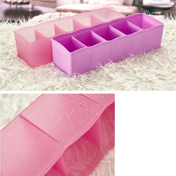 Healifty Underwear Storage Box, Closet Drawer Organizer Bin for Socks, Bras, Panties, Ties and Small Clothing, Fabric Case