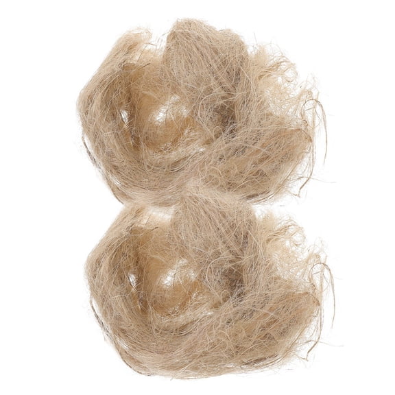 Healifty Natural Bird Nesting Material Light Brown Jute Hemp Raffia Wool Cotton for Comfortable Nests