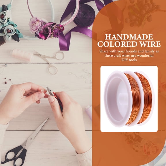 Healifty Dark Red Jewelry Wire Soft Flexible Galvanized Iron Wire for DIY Projects