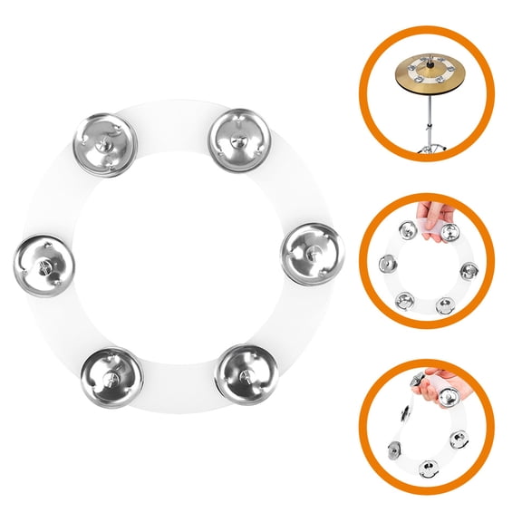 Healifty Drum Cymbal Supply Drum Bell Cymbal with Silver for Drummers 1Pcs