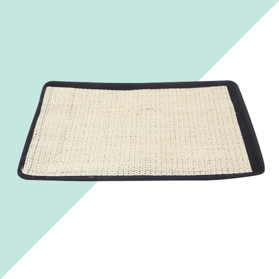 Healifty Durable Black Sisal Cat Scratch Mat Easy Roll Up Cat Scratcher for Home Use