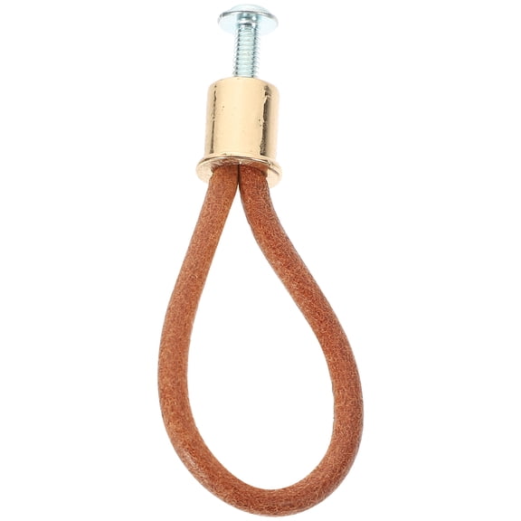 Healifty Durable Light Brown Rope Handle for Rustic Cabinet Hardware and Furniture Pulls