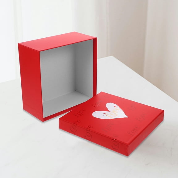 Healifty Red Paper Bridesmaid Proposal Box for Wedding Keepsakes and Special Memory Storage