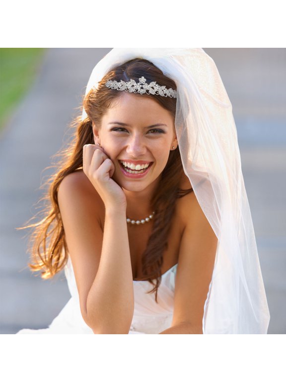 Bridal Crown Tiara Crystal Rhinestones Multi Color for Wedding Use