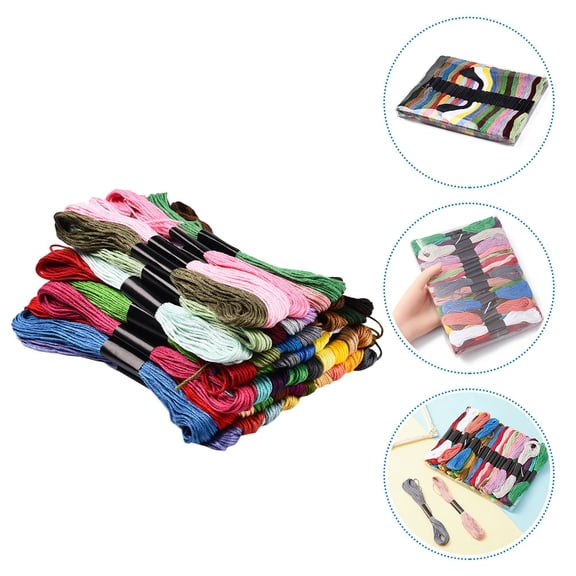 Healifty Soft Cotton Stitch Thread Assorted Colors for Versatile Crafts