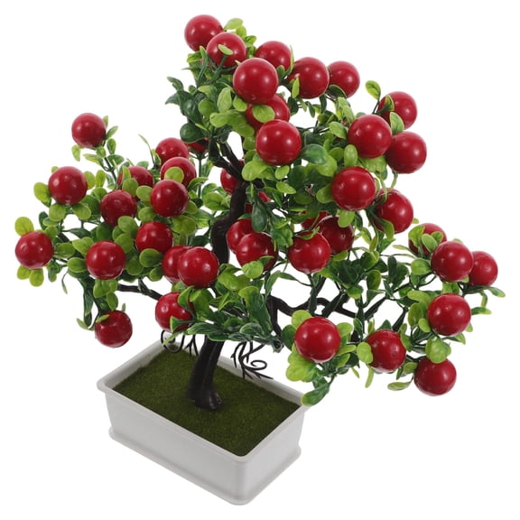 Healifty Realistic Faux Fruit Tree Potted Plant for Kitchen and Living Room Home Decor