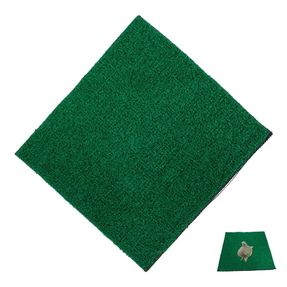 Healifty Fake Grass Turf Dark Green for Turtle Platform Mat and Home Garden Decoration