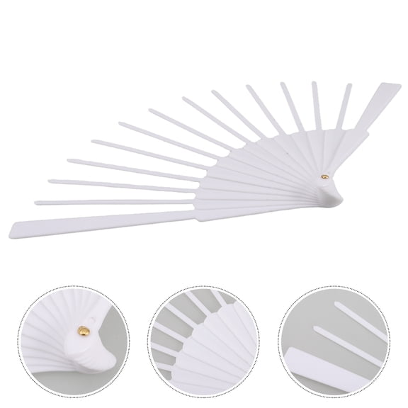 Healifty Foldable White Fan Frame Skeleton for Crafts, Home Decor, and Hanging Decoration Projects