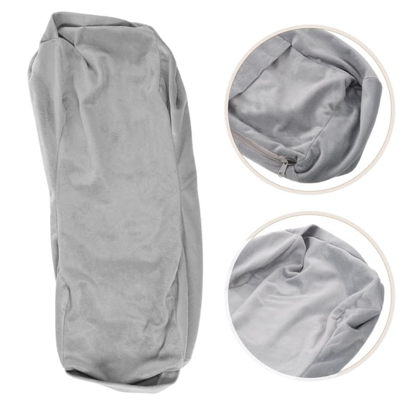 Healifty Grey Lash Extension Neck Pillow Cover Soft Breathable Material for Beds
